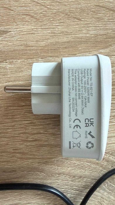 Cablu de  alimentare 2 pini UK + Adaptor UK to EU cu USB
