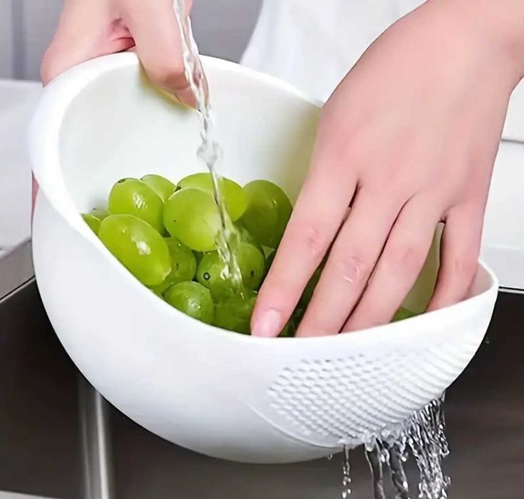 Купа с цедка за измиване на ориз, леща, киноа и плодове