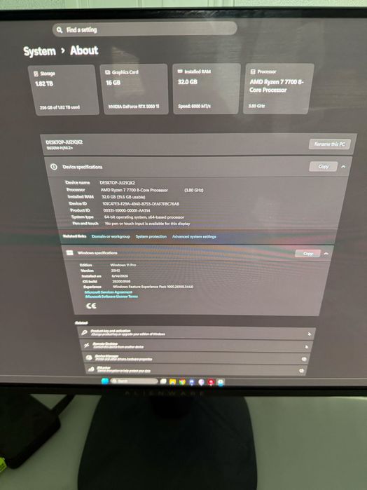 Геймърски компютър Ryzen 7 7700 / RTX 5060 Ti 16GB / 32GB DDR5 / 2TB NVMe