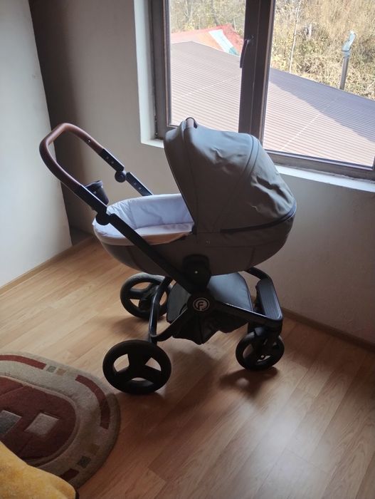 Cărucior bebeluș krausman 3in1 Topaz lux gri
