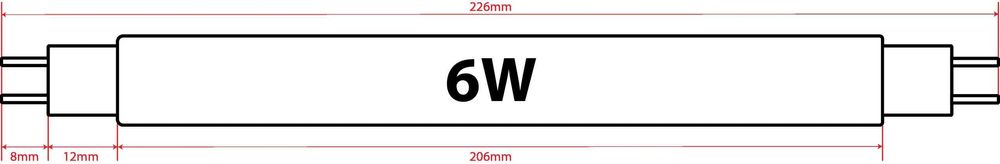 2 бр. флуоресцентни UV пури 6W за лампа за комари
