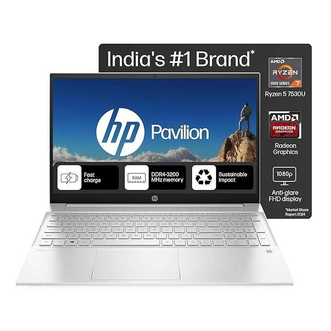 HP Pavilion 15/15.6" FHD IPS 300 nits /RYZEN 5-7530U/16GB DDR4/512GB