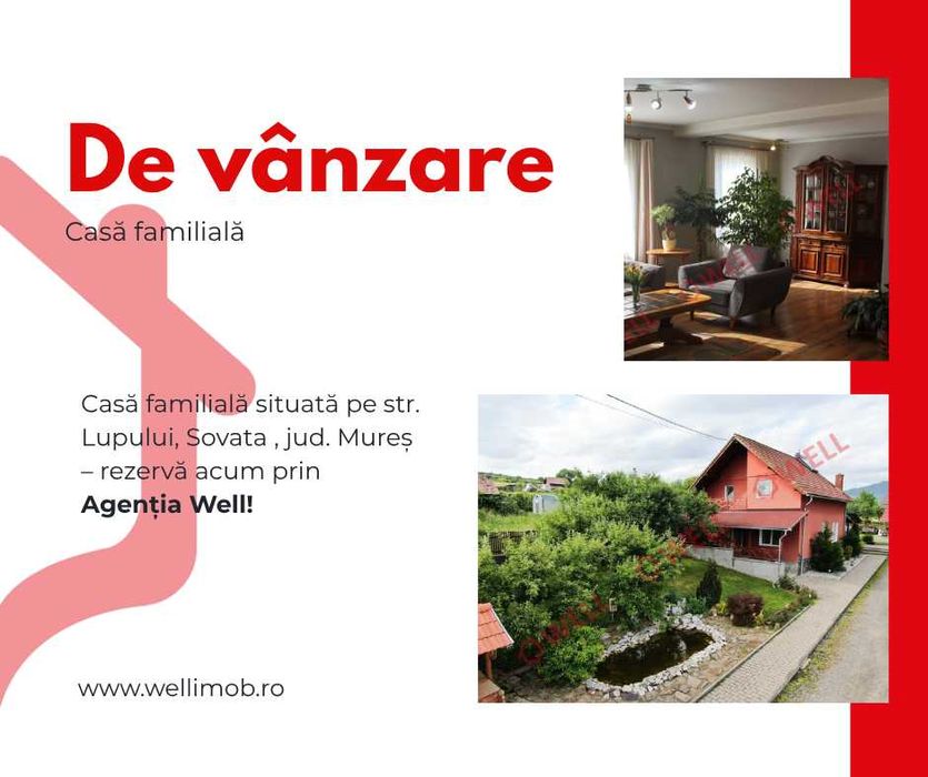 Casă de vânzare în Sovata – zonă liniștită, aproape de natură!