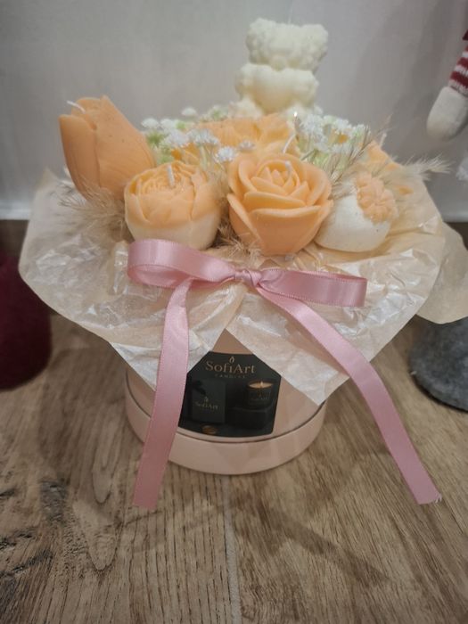 Buchete de flori din ceara de soia, parfumate  !