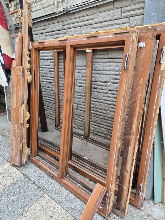 Окна бу, массив сосны