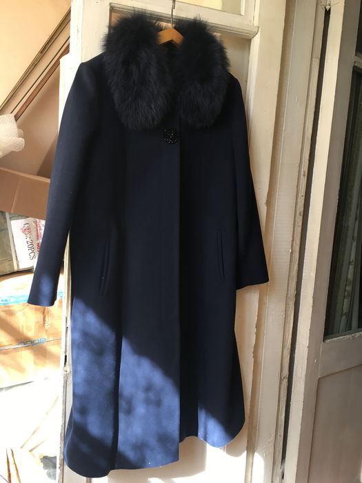 Пальто женское темно-синий цвет кашемир/шерсть. р. 52 Турция. Мирабад