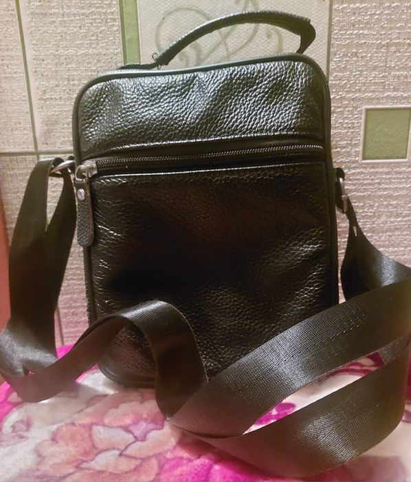 Мужская  кожаная барсетка