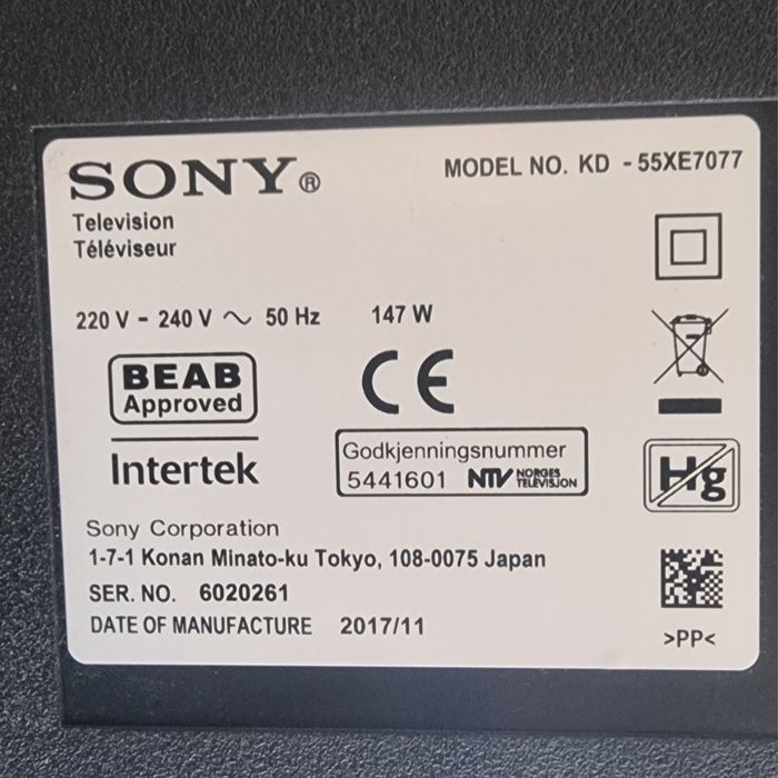 Sony Bravia 56".