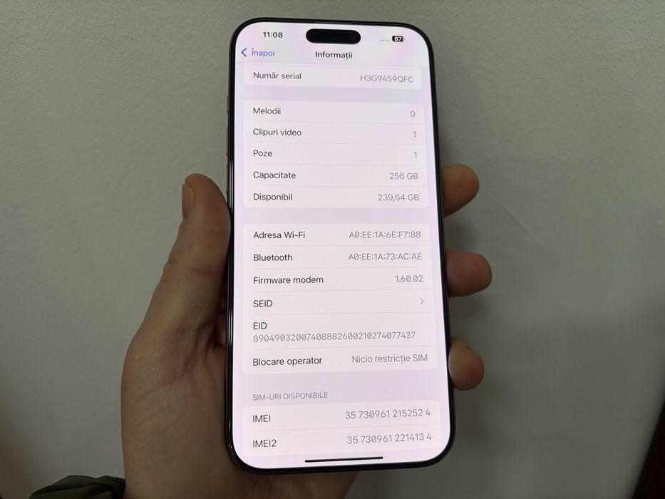 Iphone 16 Pro Max, 256 gb, Desert Titanium