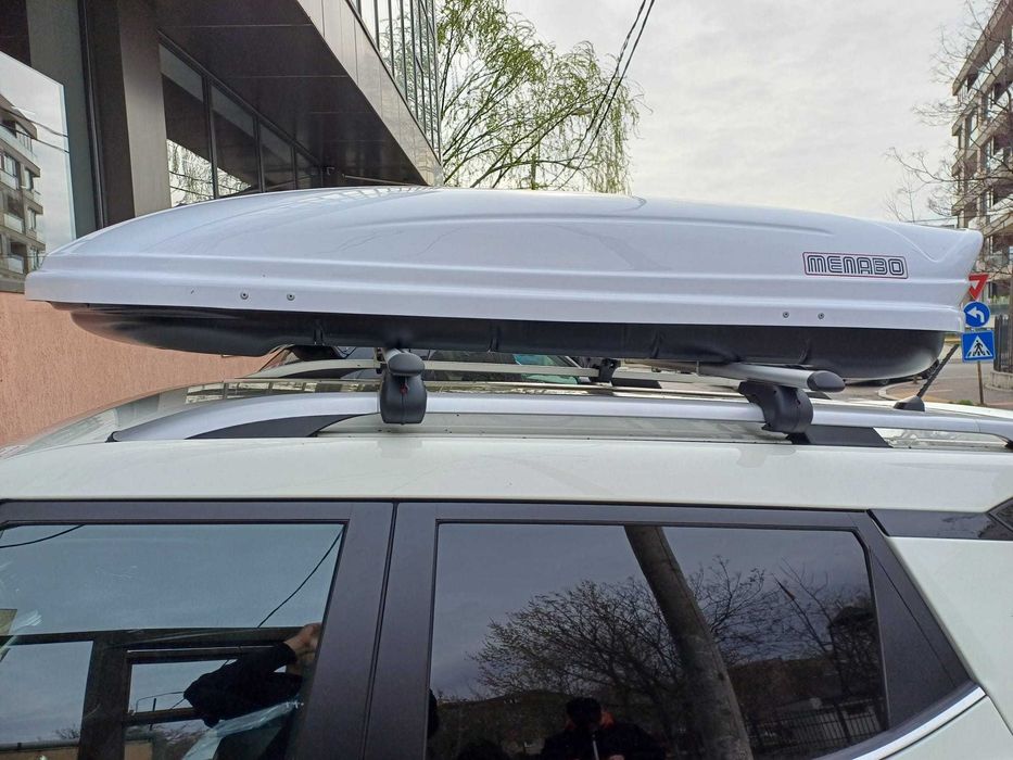 Багажник Кутия Автобокс за автомобил MENABO Mania 400L Бял 165/79/36CM