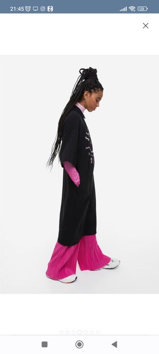 Платье-футболка поло оверсайз H&M новое