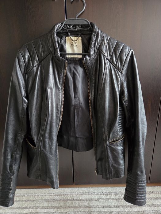 Дамско късо кожено яке от естествена кожа