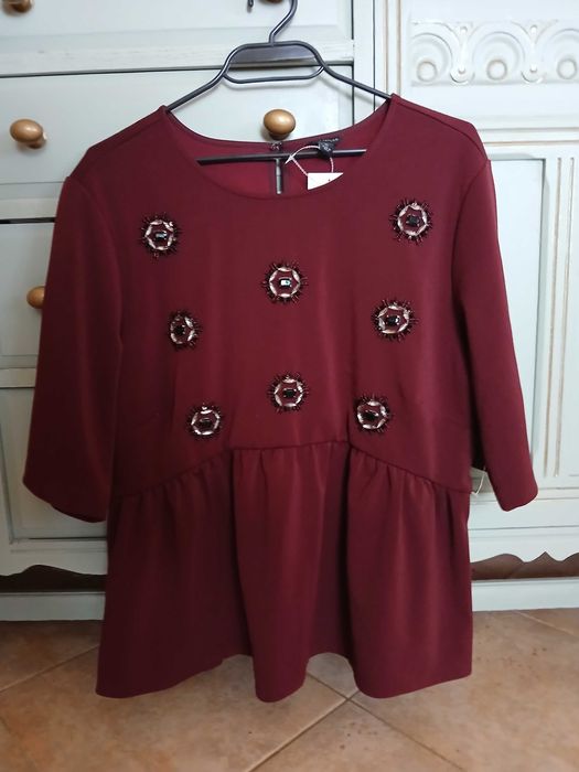 Нова Плетена блуза с мъниста от Ann Taylor. Размер XL.