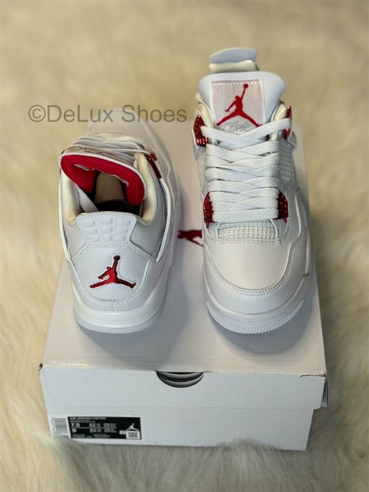 Air Jordan 4 Retro Metallic Red White Full Box Verificare Colet