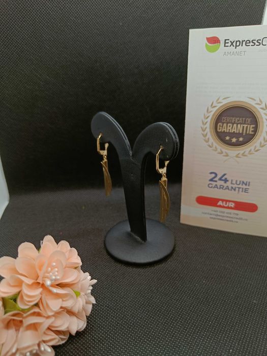 Cercei aur 14K 4.5g (Ag16 Moldova b33344.2) - Garantie 2 ani!