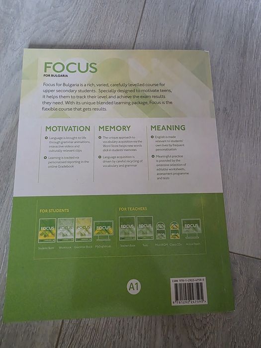 FOCUS For Bulgaria Grammar Book A1; Pearson