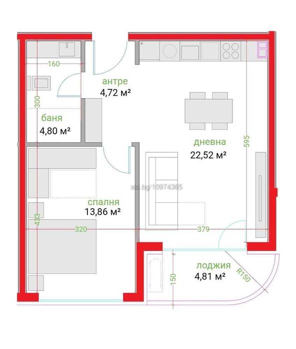 2-стаен апартамент в кв. Трошево