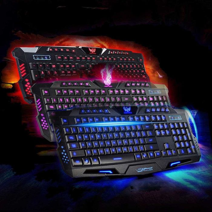 Новая RGB клавиатура с подсветкой проводная USB
