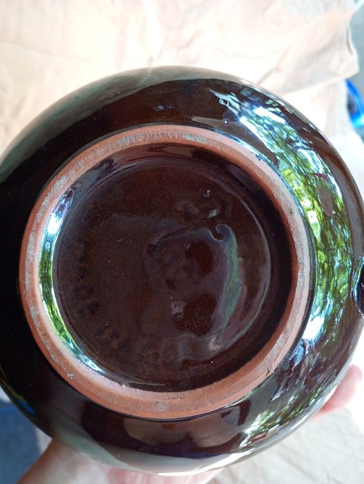 Голям керамичен английски чайник винтидж