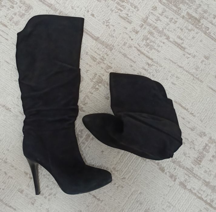 Замшевые сапоги осень. 35 размер