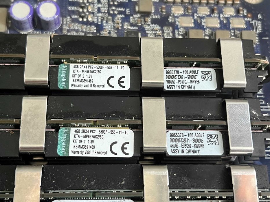 Apple Mac Pro RAM riser card 32GB FB-DIMM ECC DDR2 complet