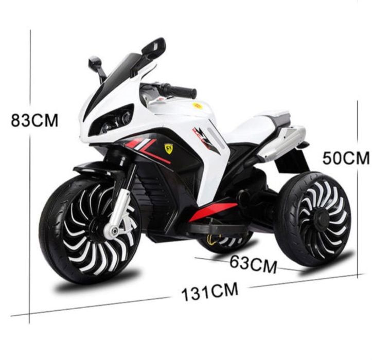 Motocicleta pentru copii model XXL,cu doua motoare