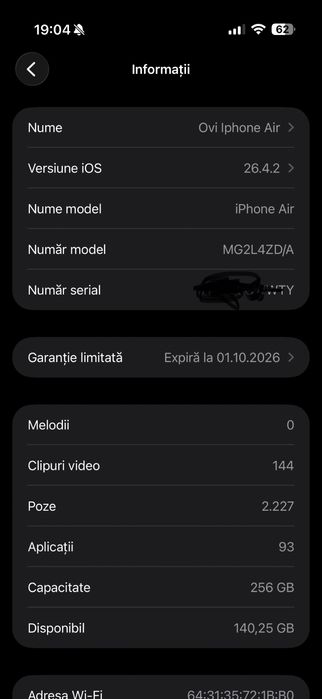 Iphone Air 256 GB