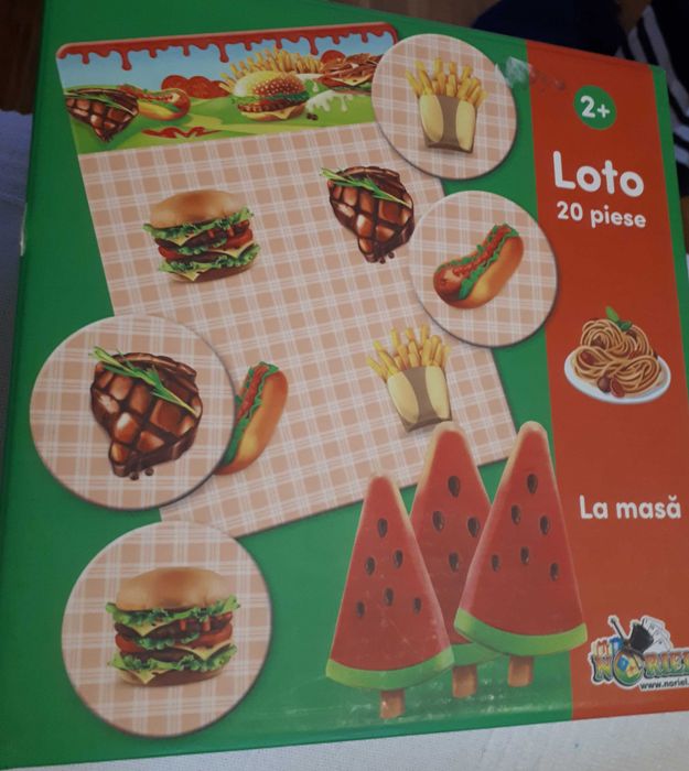 Masina pentru papusi, joc loto la masa noriel