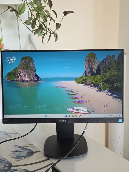 Монитор Philips 223S7EYMB 21.5 инча с IPS панел, Full HD, SoftBlue