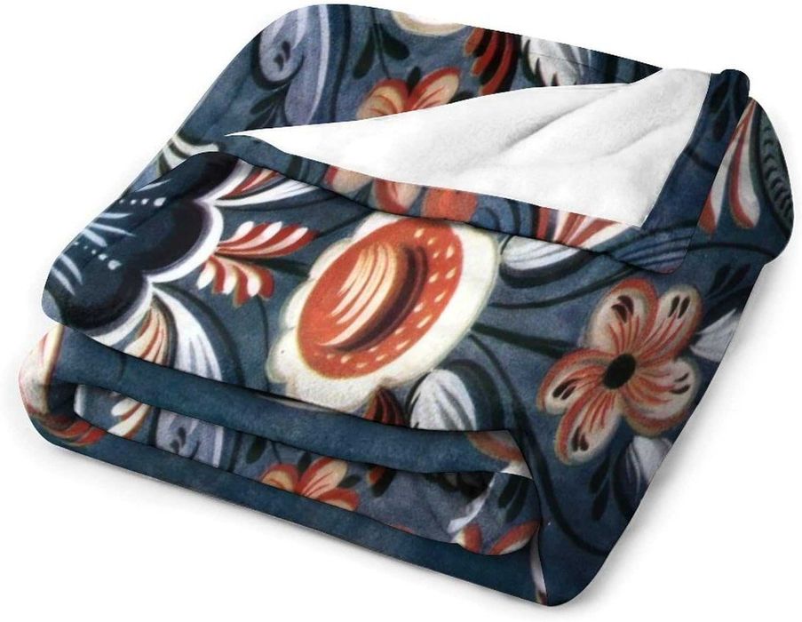 Patura pufoasa fleece model traditional norvegian 127x152 cm pentru canapea pat moale calduroasa