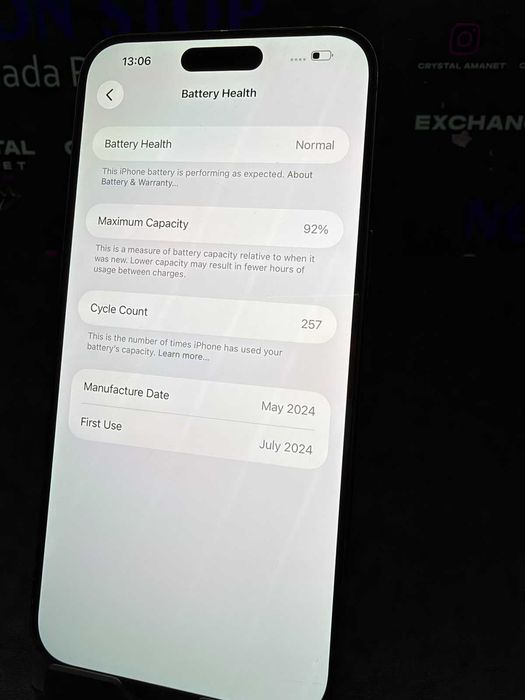 iPhone 15 Pro Max, 256GB, 92%Bat