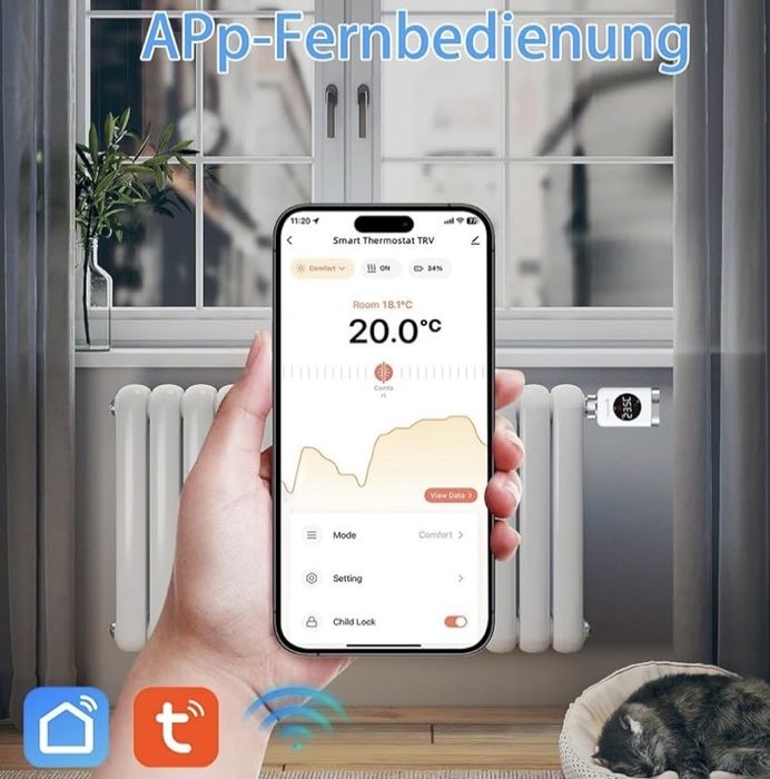 Set 3 buc - Termostat inteligent SALCAR  pentru radiator TRV801W