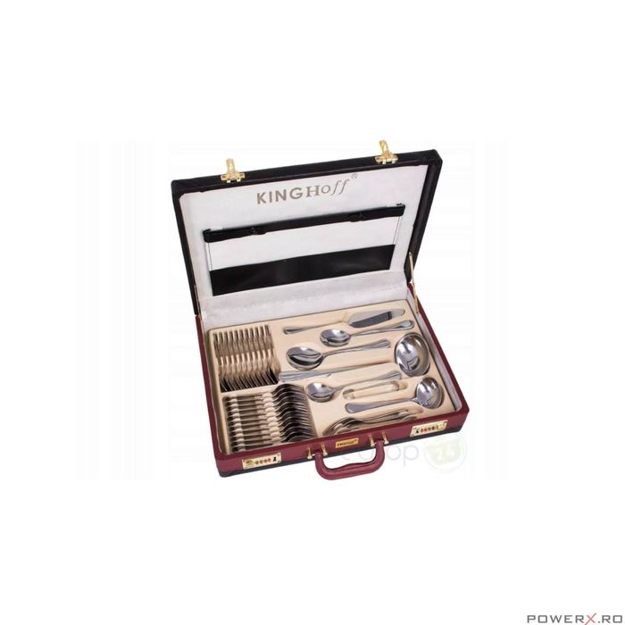 Set tacamuri din inox, 72 de piese, geanta depozitare, Kinghoff