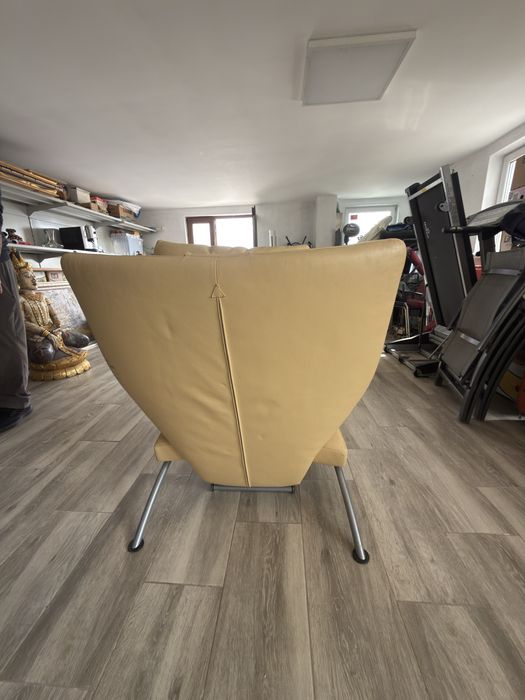 Șezlong Designer Premium – Piele Naturală, Extensibil și Ajustabil