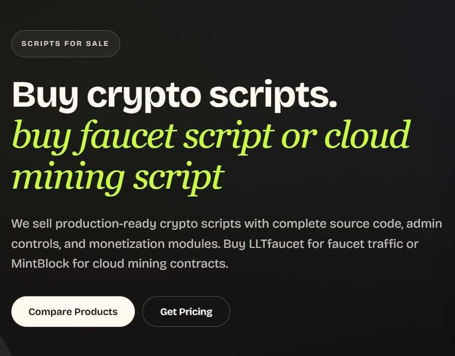 Crypto Faucet/ Crypto Cloud Mining Script