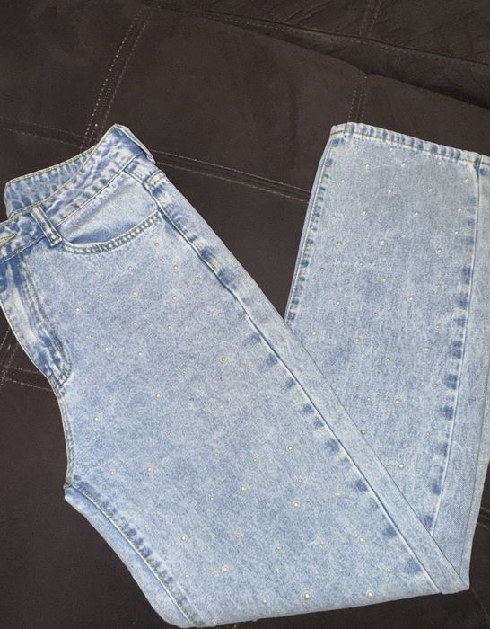 Дънки с перли - размер S