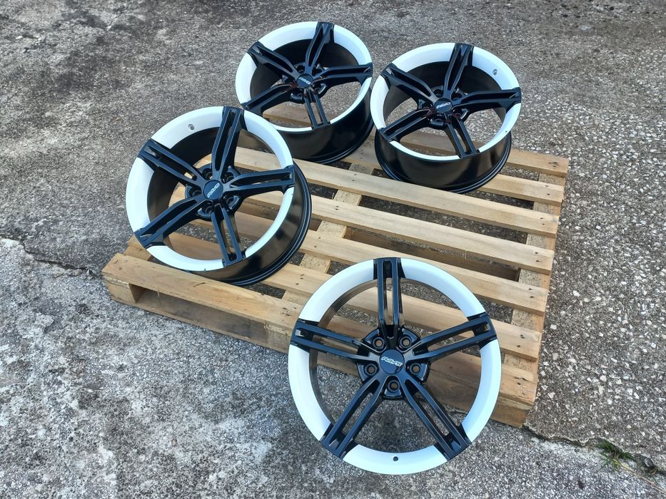 18"Rays 5x114.3 Black- White Honda Mitsubushi Lexus Renault Dacia Toyota 8j et40 Чисто Нови.