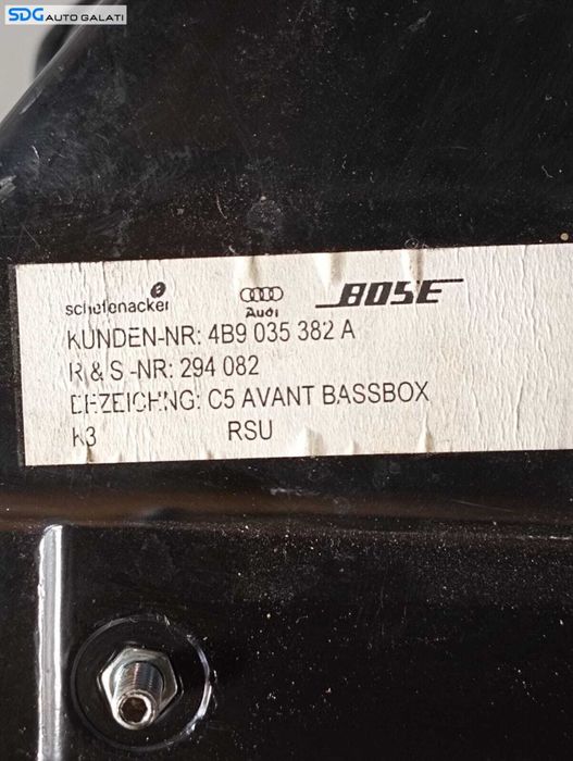 Boxa Difuzor Subwoofer Bose Audi A6 C5 2000 - 2005 Cod 4B9035382A 294-082 [M4507]