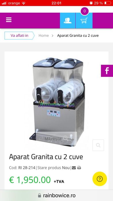 Vând aparat inghetata