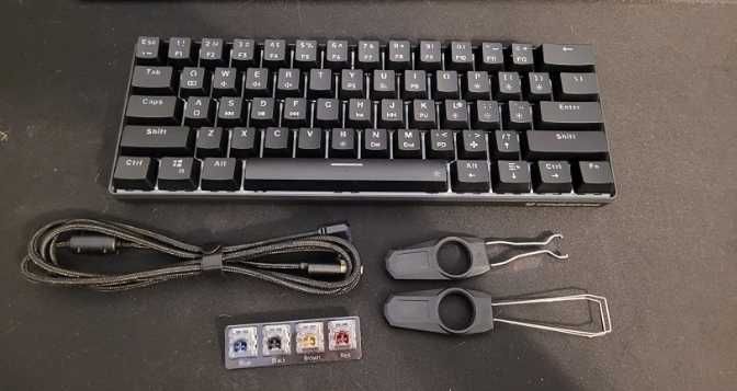 Опто-механика клавиатура Punkston TH61 (Hot Swap Optical Red Switch)