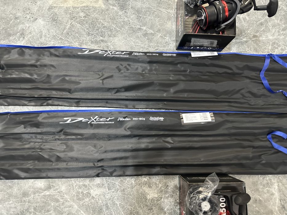 SET 2 Lansete Feeder Robinhan Dexter 3.90 XH 180g + 2 Mulinete Robinhan River Monster 5000LA