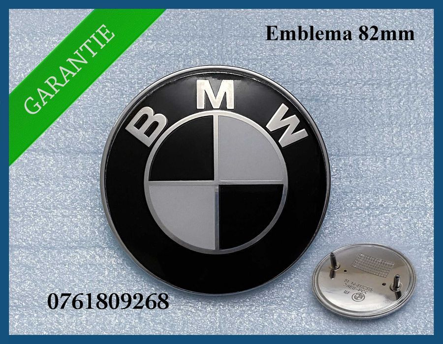 Emblema logo BMW pentru capota / portbagaj 82mm