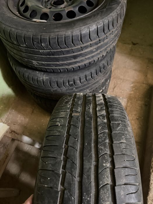 5 Jante tabla r16 cu anvelope de vara 205/55 r16