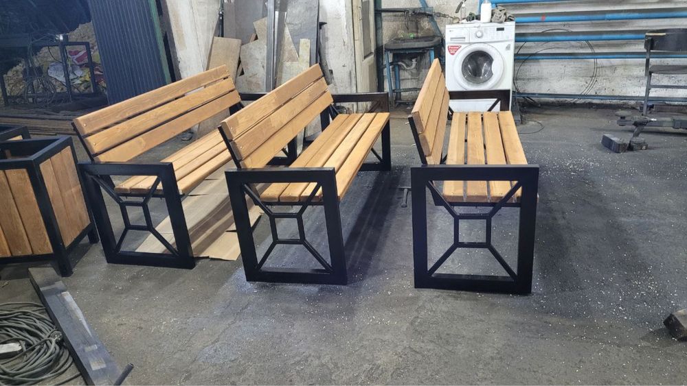 Качеля лавочки урны