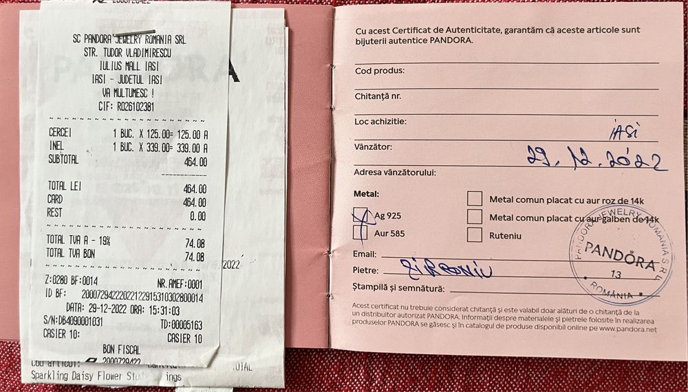 Inel Pandora Margaretă