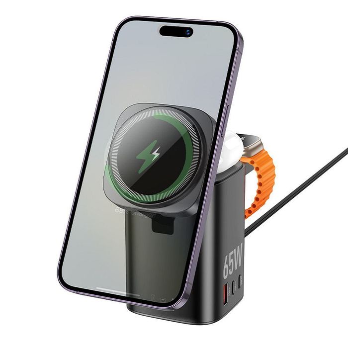 HOCO безжично зарядно 6в1 съвместимо с APPLE Watch PD QC 65W CQ20A