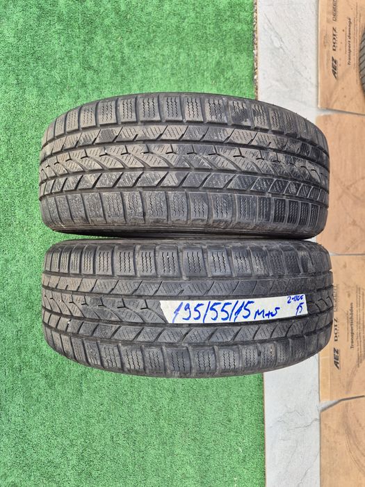 Vând cauciucuri  195/55/15 M+S 2 buc imp Germania
