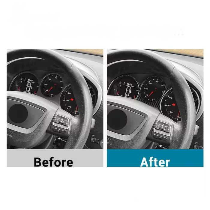 Стикер от Истински Меки Въглеродни Влакна за Табло на Седан Леон MK2