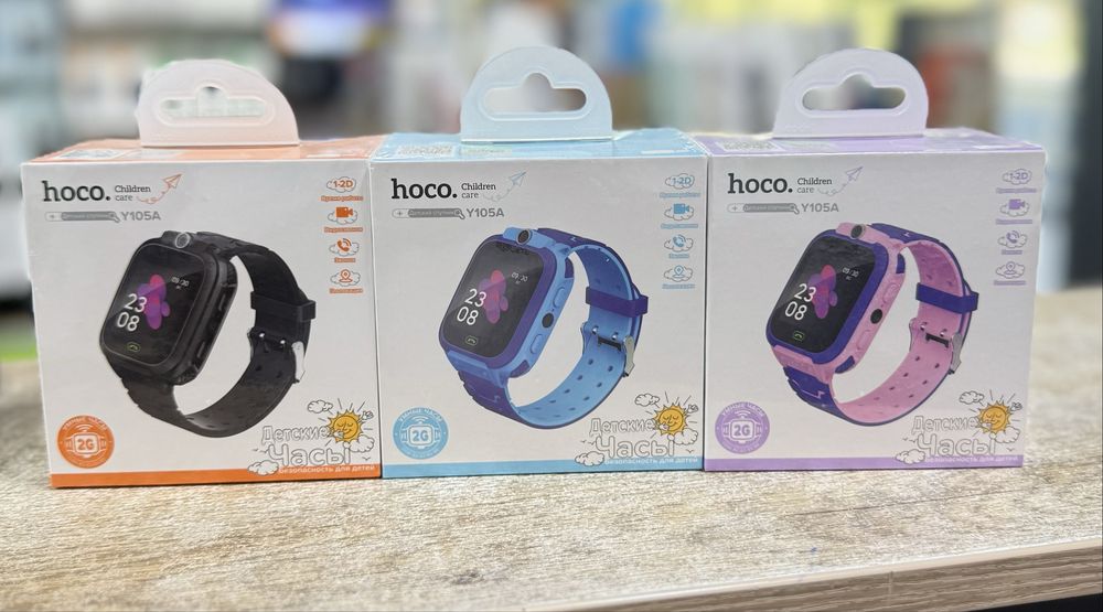 Детские часы Baby Watch Hoco Y105A/Y106 с GPS, 2G/4G с функцией LBS