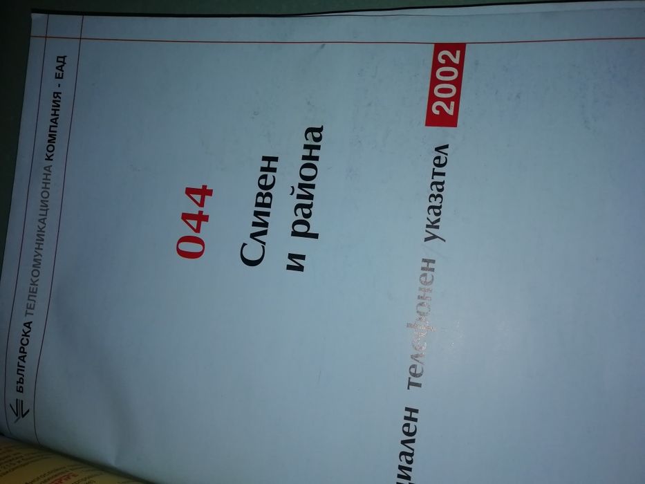 Указател пощенски код. Телефонен указател област Сливен